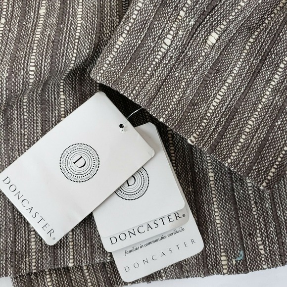 NEW!! Doncaster 100% Silk SIZE 12 Brown Tweed Career Short Blazer Jacket Zip Up - Picture 8 of 9